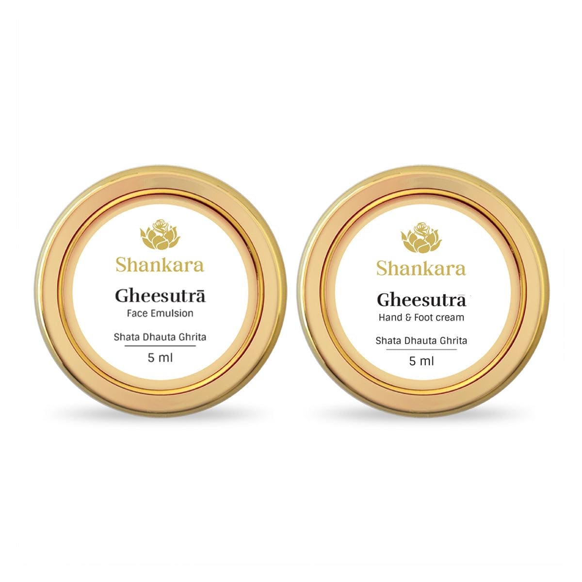Gheesutrā Face Emulsion & Gheesutrā Hand & Foot Cream - Shankara India