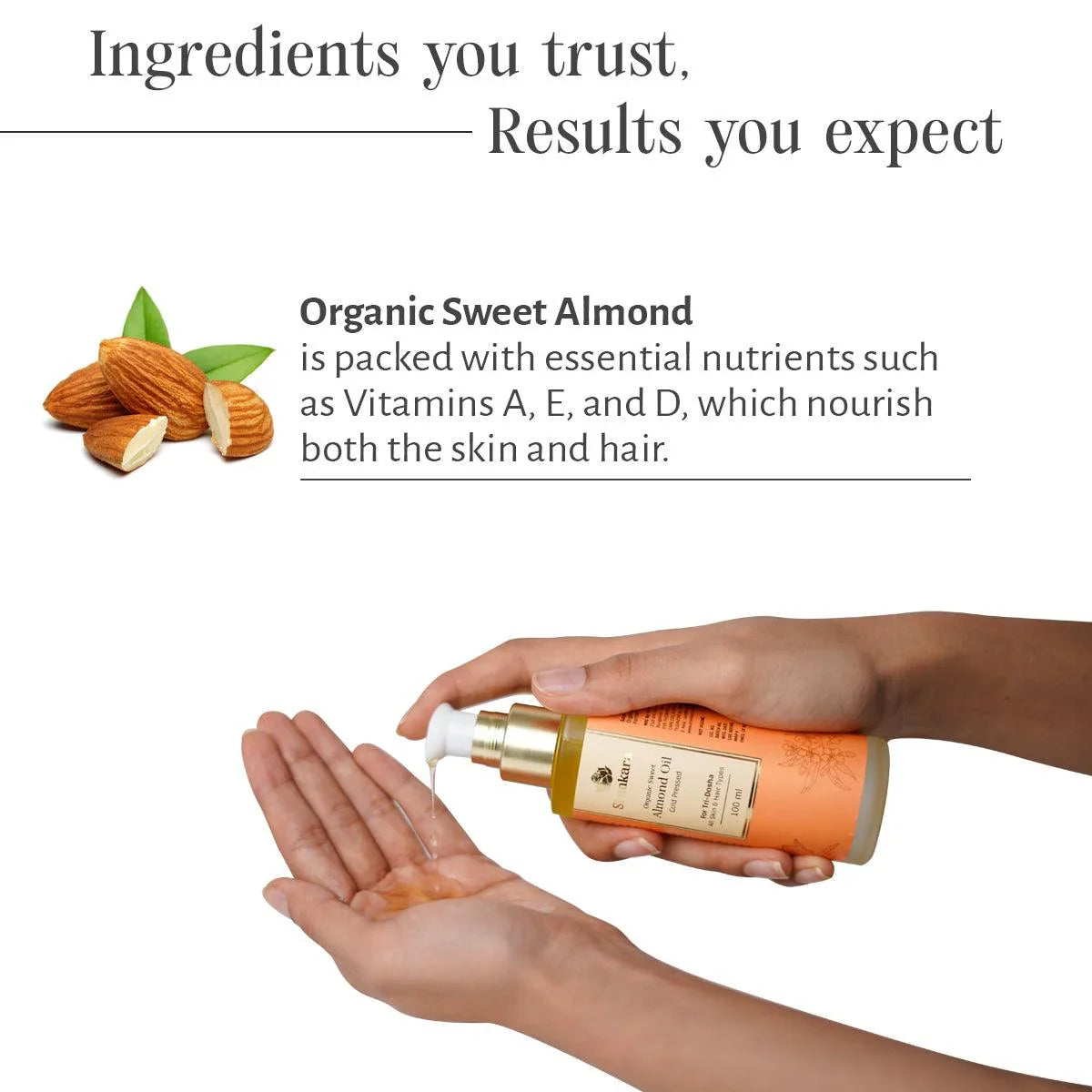 Organic Sweet Almond Oil - Shankara India