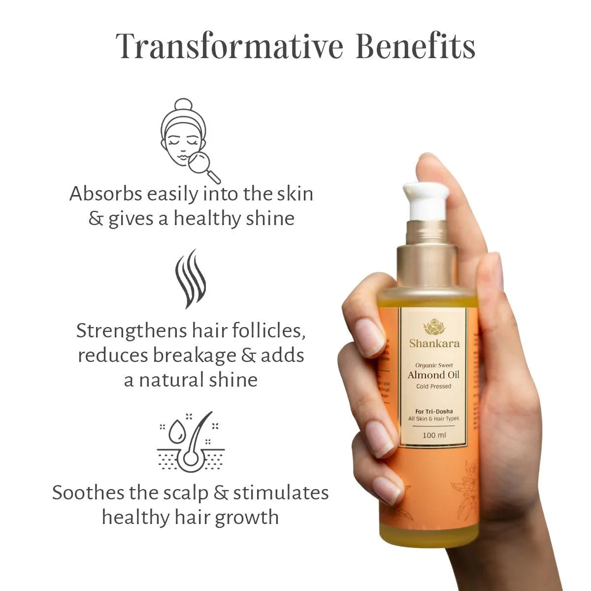 Organic Sweet Almond Oil - Shankara India