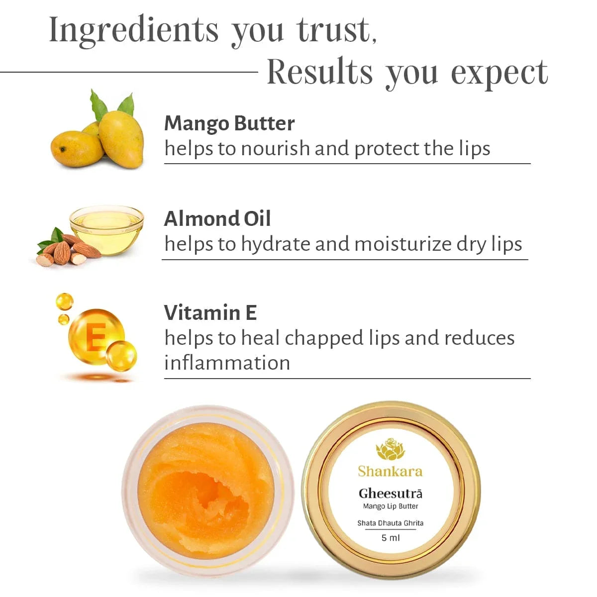 Gheesutrā Mango Lip Butter