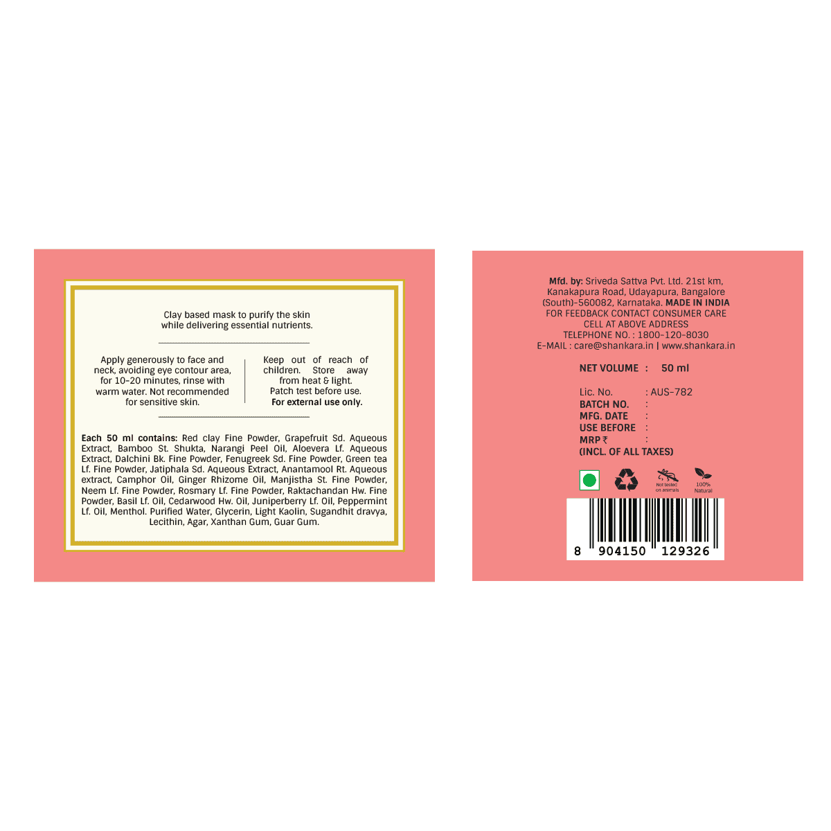 Balance Oxygenating Mask - Shankara India