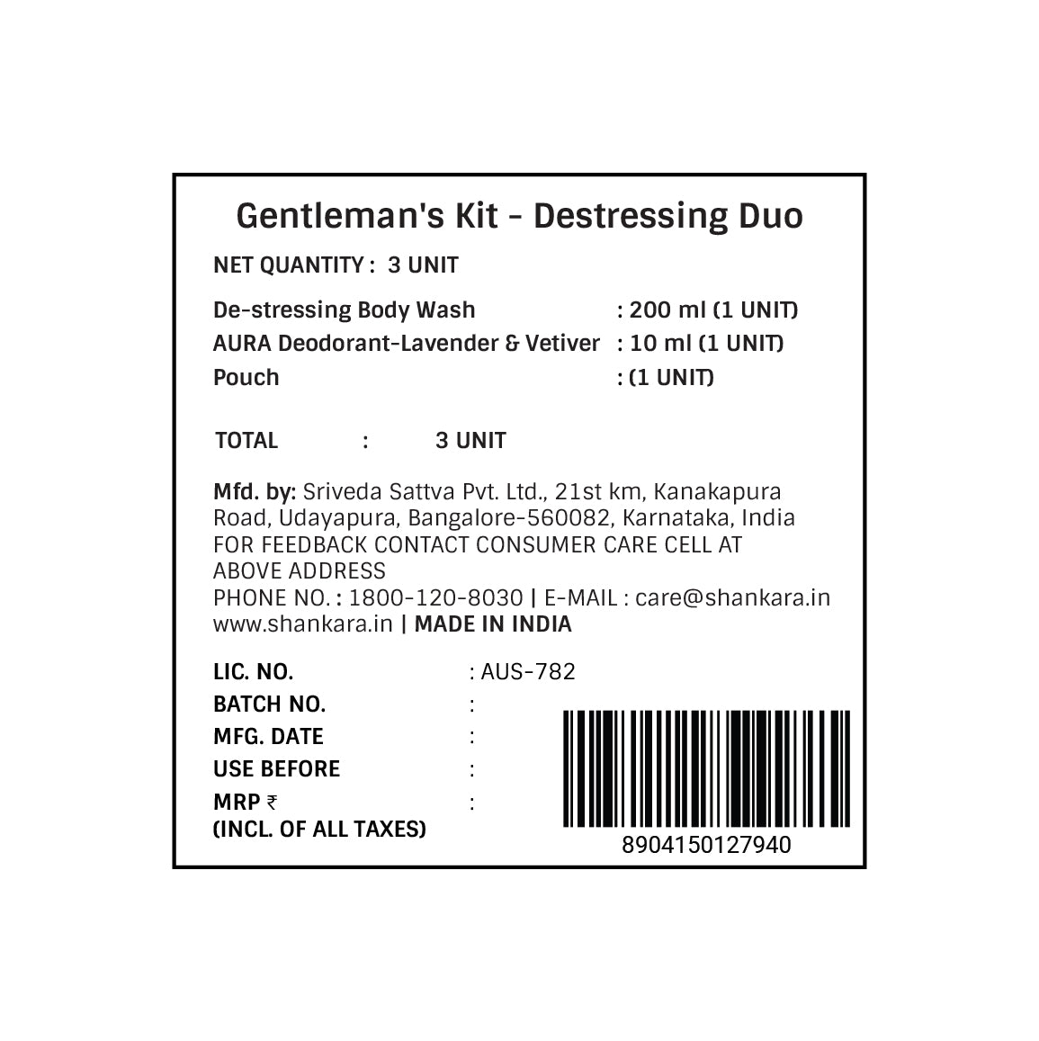 Gentleman's Kit - Destressing Duo