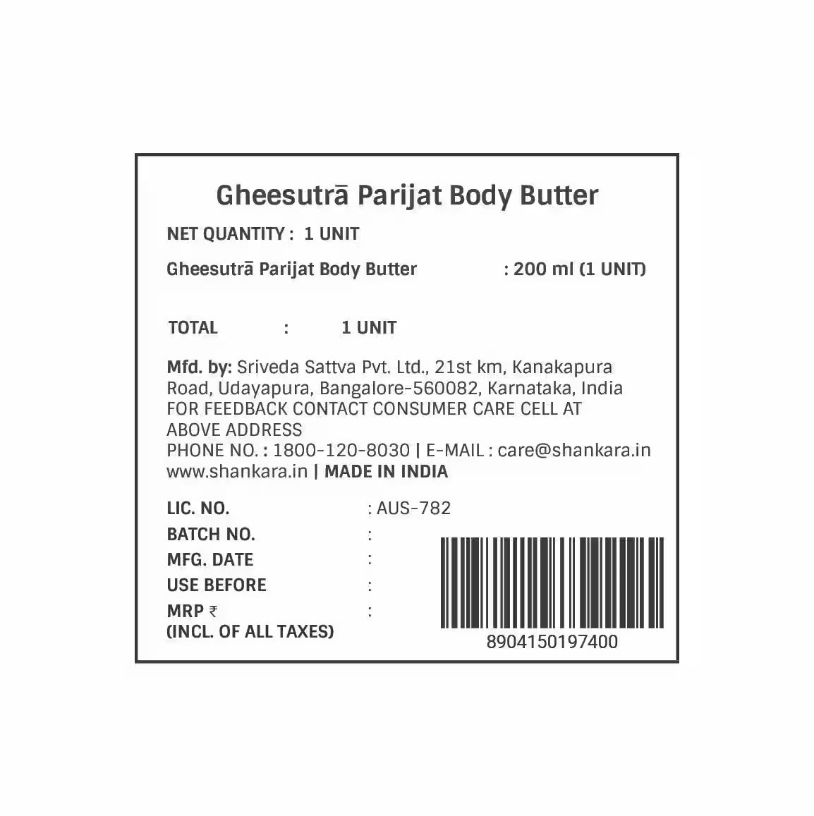 Gheesutrā Body Butter