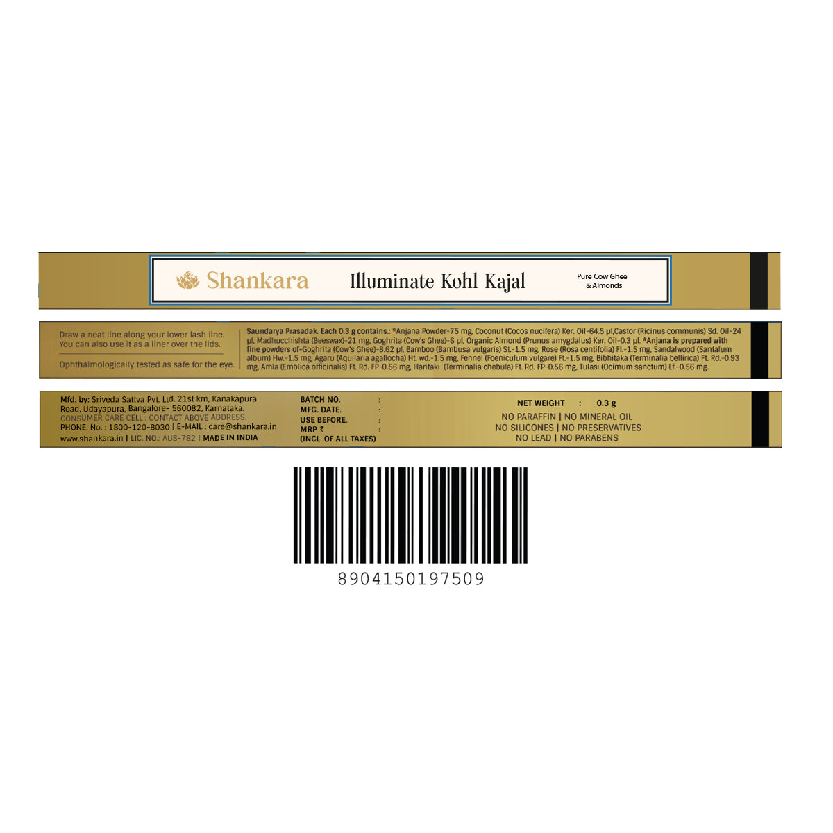Illuminate Ghee Kohl Kajal -Matte Black