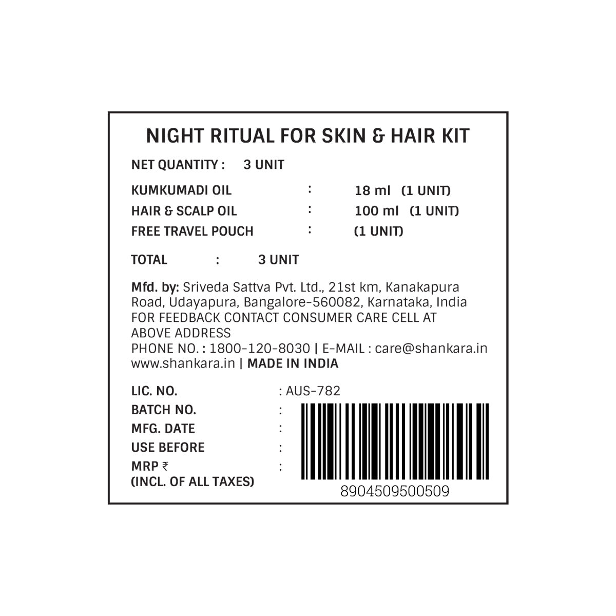 Night Ritual for Skin & Hair Kit