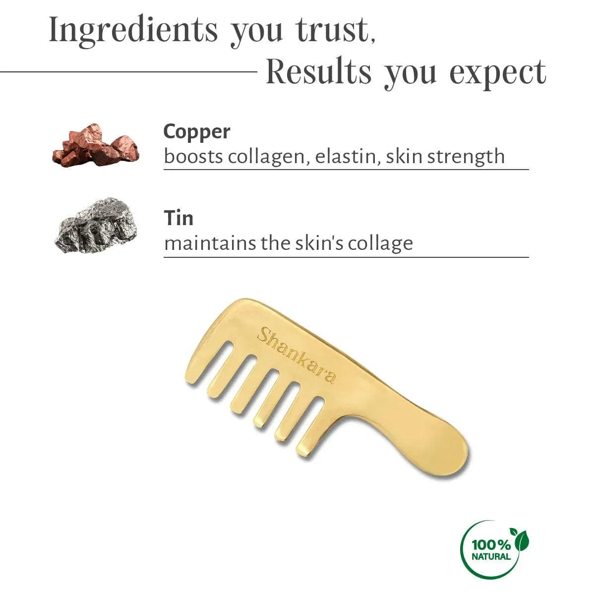 Kansa Hair Comb - Shankara India