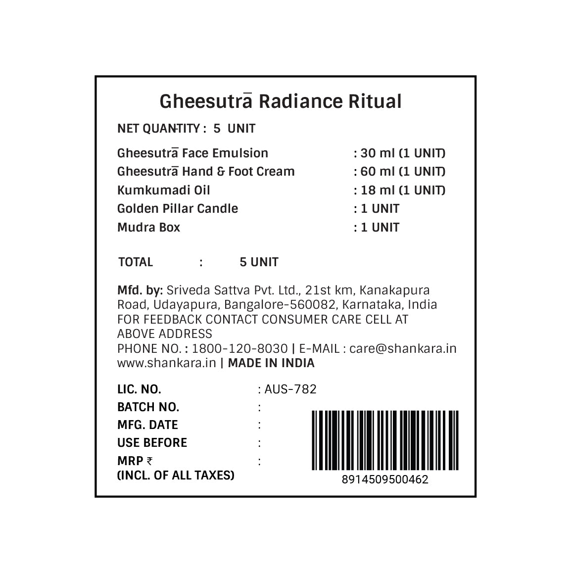 Gheesutrā Radiance Ritual