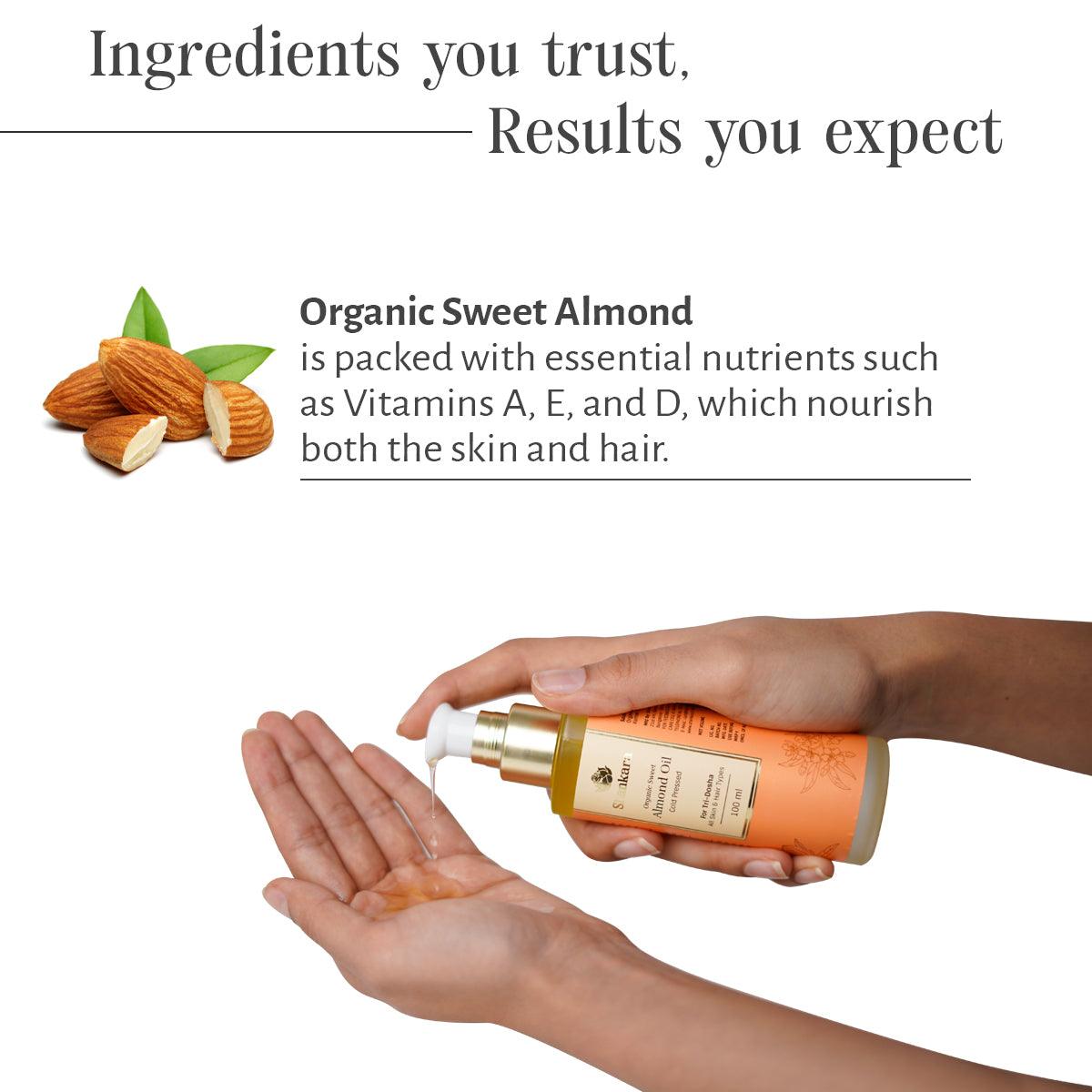 Organic Sweet Almond Oil - Shankara India