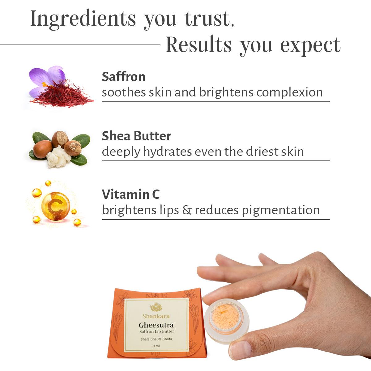 Gheesutrā Saffron Lip Butter - Shankara India