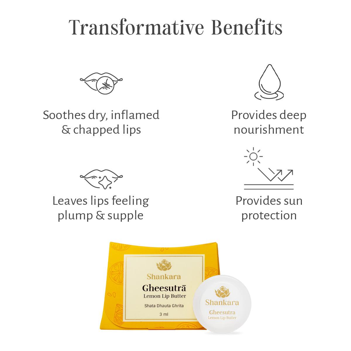 Gheesutrā Lemon Lip Butter - Shankara India