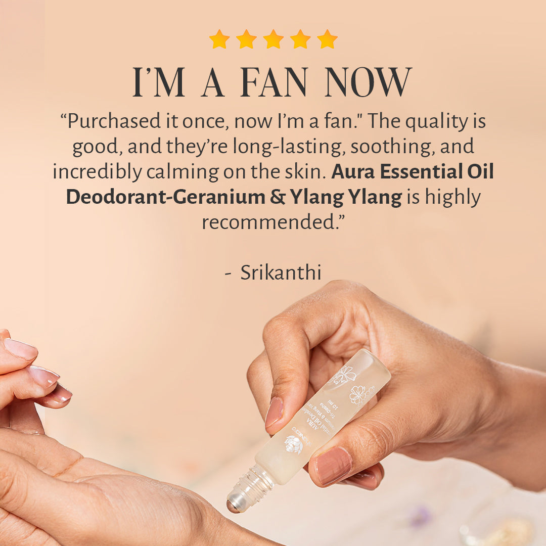 Aura Essential Oil Deodorant - Geranium & Ylang Ylang