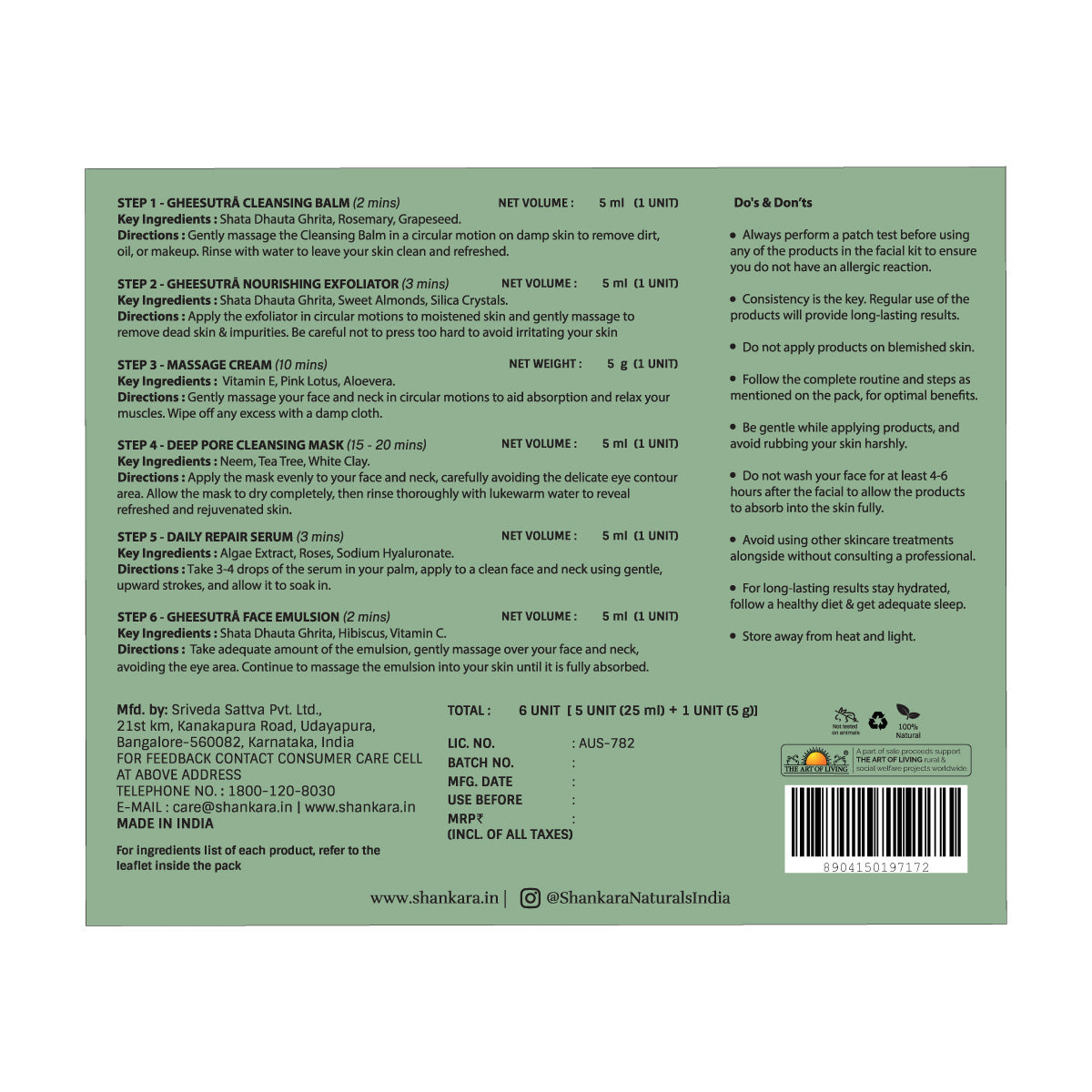 Gheesutrā Facial Kit