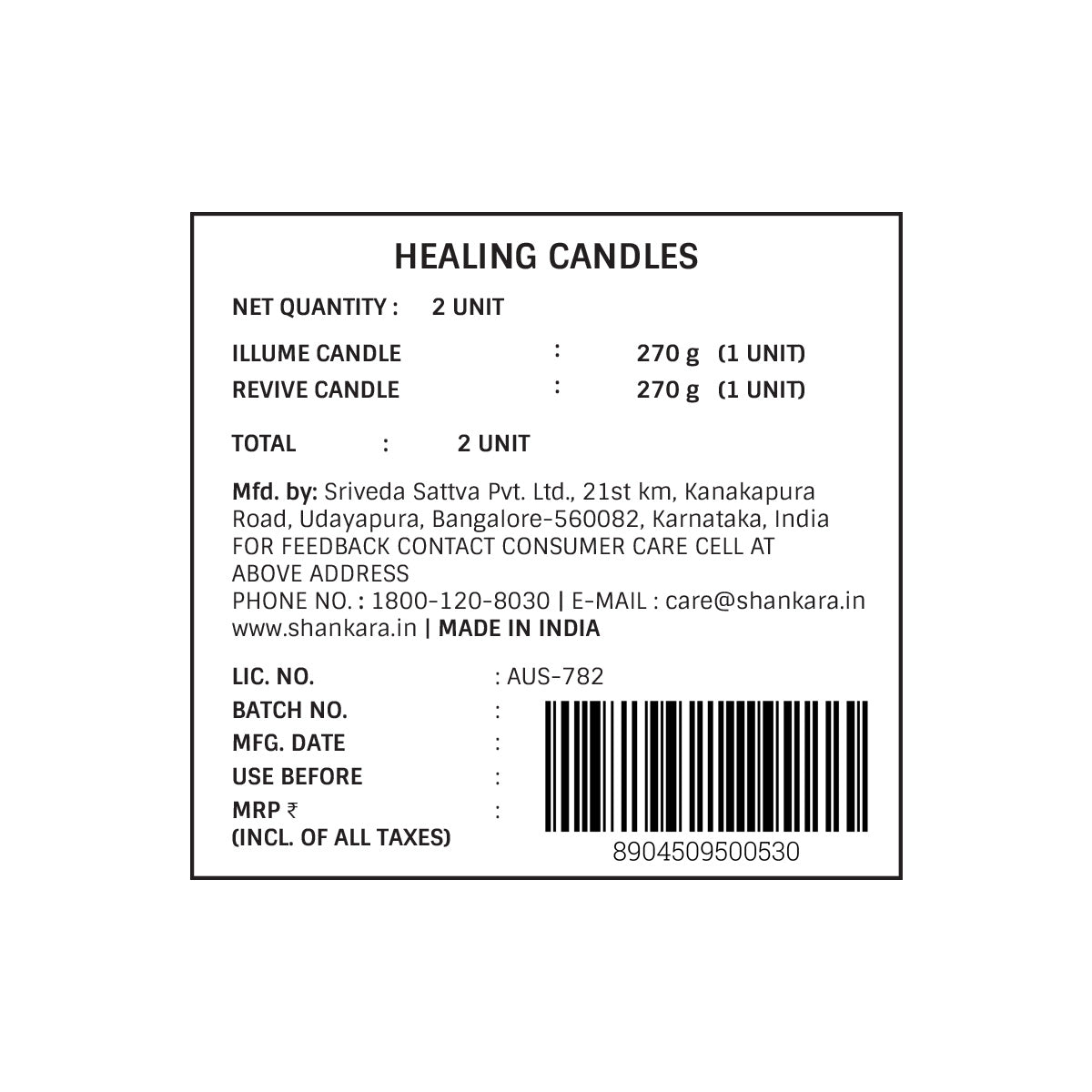 Healing candles