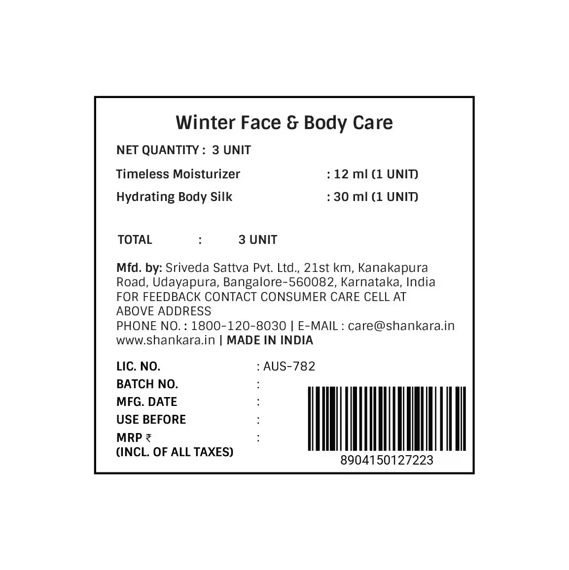 Winter Face & Body Care