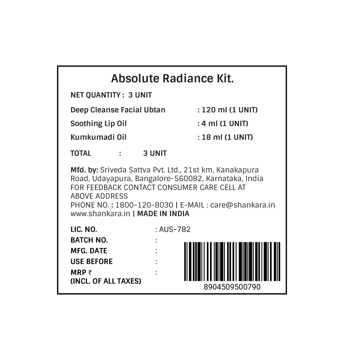 Absolute Radiance Kit